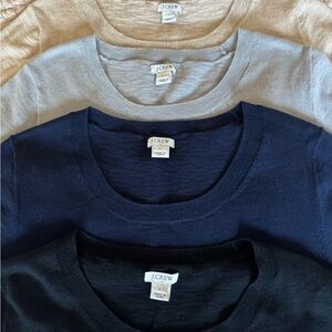 J.Crew Crewneck Sweater Set - Black, Navy, Gray, Tan